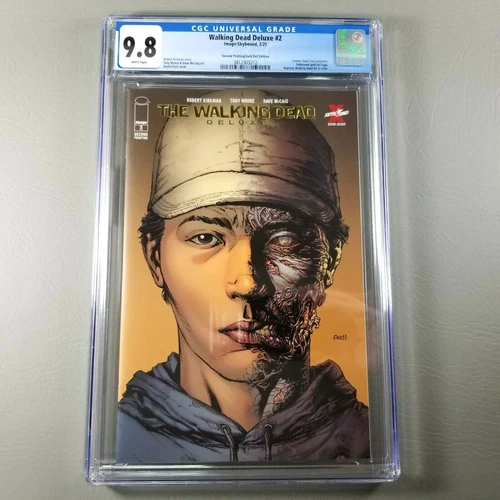 Walking Dead Deluxe #2 2nd Print Gold Foil Comic Vault Live Excl CGC 9.8 NM+/MT