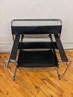 Set of 4 Mid Century Modern Wassily Black Leather Chairs - Needs Care — photo 7