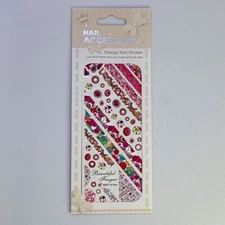 nails water decal stickers colorful bubble pattern beautiful finger design pink