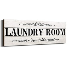Laundry Room Decor Sign Wooden Rustic Farmhouse Family Laundry Room Wall Sign...