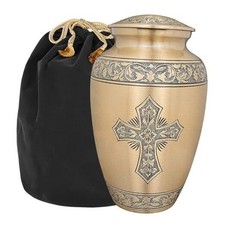 Cremation Urns for Human Ashes, Religious Decorative Burial Large Gold Cross
