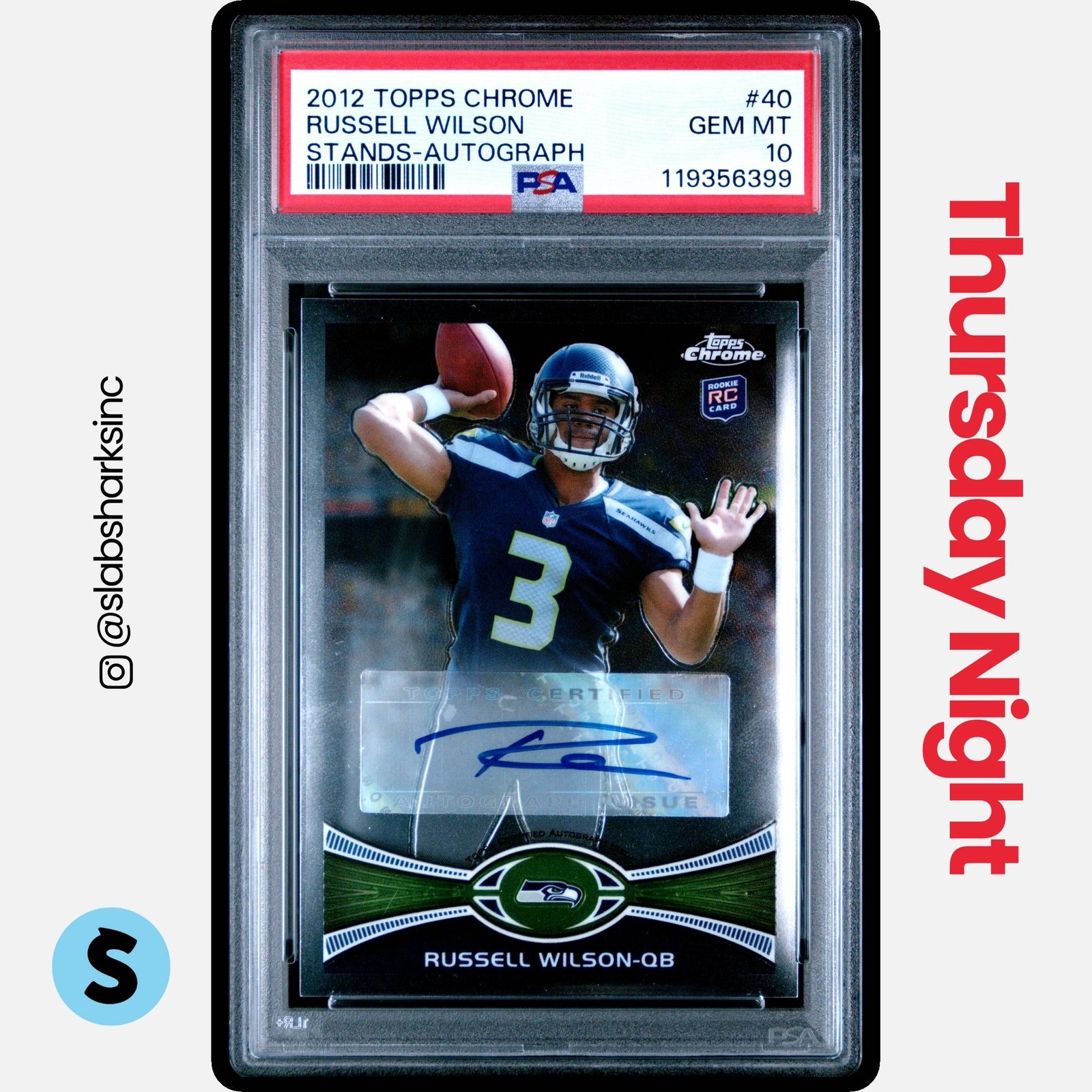 Russell Wilson Topps Chrome #40 Autograph