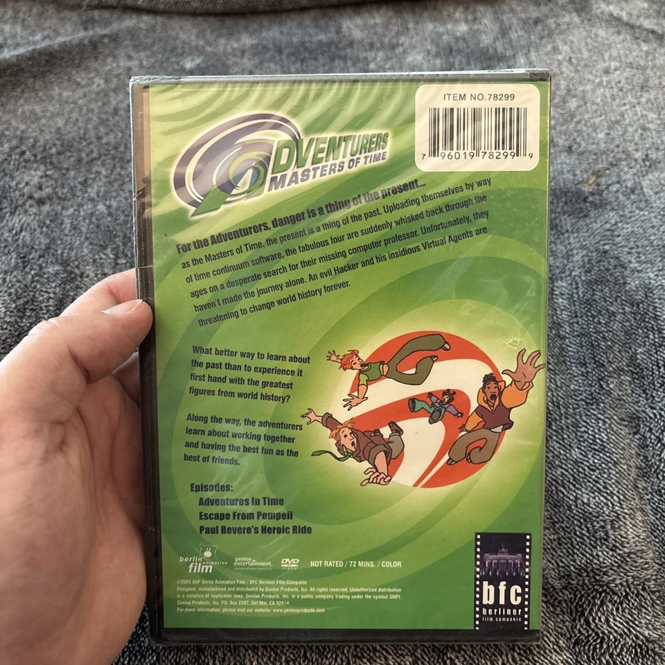 Adventurers, Masters of Time, DVD, Animated, New, Sealed, (History Lessons) - Image 2 of 3