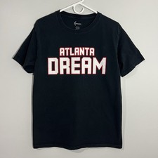 WNBA Atlanta Dream Basketball Black White Red Short Sleeve T-Shirt Mens Medium