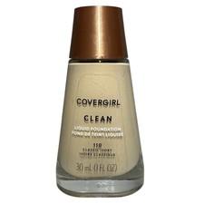 Covergirl Clean Liquid Foundation 110 Classic Ivory 30 mL NEW