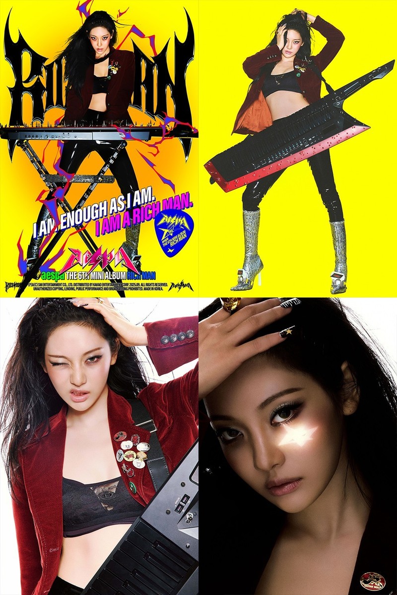 AESPA [RICH MAN] 6th Mini Album BAG Ver/CD+Photo Book+2 Badge+Card