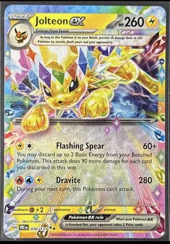 Pokemon Prismatic Evolutions Double Rare EX EEVEE Set Of 9 ENGLISH EEVEELUTIONS - Picture 6 of 10