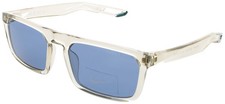 NIKE NV03 DZ7374 072 Sunglasses LIGHT BONE Frame BLUE Lenses 55 mm
