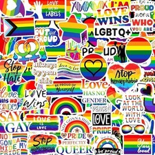 300PCS Gay Pride Stickers for LGBTQ - Waterproof Rainbow Stickers