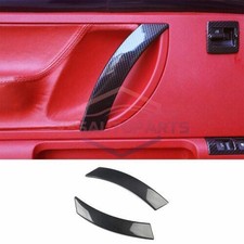 Fits For Vw Beetle 2003-2012 Abs Carbon Fiber Inner Door Armrest Cover Trim 2pcs