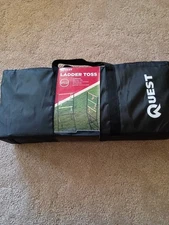 Ladder Toss Game , 27x24x29, 3 Orange 3 Green Bolas, 2 Ladder Units, 2 Stakes