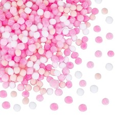 400Pcs Small Pink Pompoms Fuzzy Balls Bulk Valentine's Day 10mm Mini Pom Pom Bal