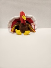 Ty Beanie Babies - Gobbles the Turkey Style 4034, Rare w/ Errors  PVC Pellets