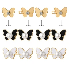 4 Sets Adjustable Pant Waist Tightener Button Butterfly Waist Cinching Button...