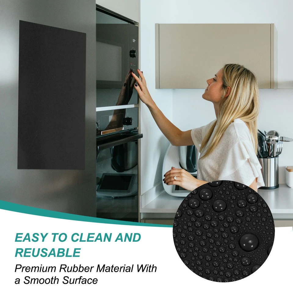 3 Pcs 12 x 8 Inch Magnetic Dry Erase Board Sheet for Fridge Black (1mm) Foto 4 de 4