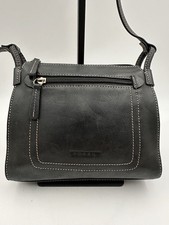 Fossil Vintage Classic Black Pebble Leather Crossbody Shoulder Bag Purse EUC