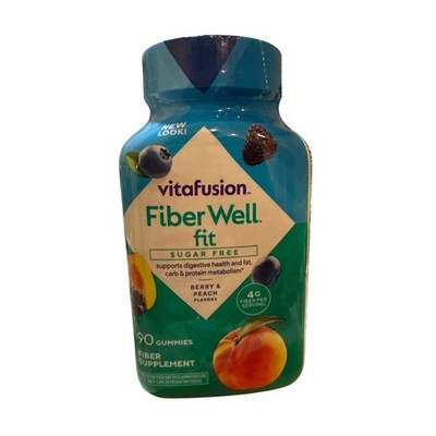 Two Vitafusion Fiber Well Fit Gummies Supplements, 90 Count Exp. 4/26 & 3/26. SF