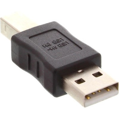 InLine USB 2.0 Adapter USB A St->USB B St schwarz