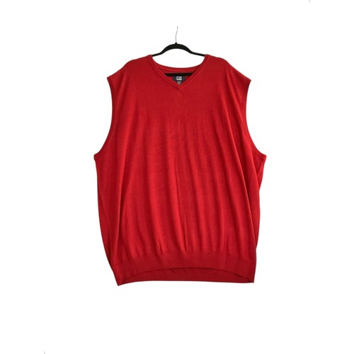 Cutter & Buck Big Men's Merino Wool Blend V-Neck Sleeveless Sweater Vest Sz 4XB - Picture 4 of 9