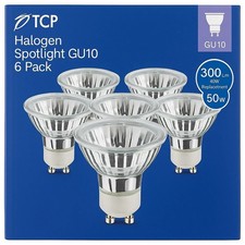 6/12 Pack GU10 Spot Light Bulbs 2800K 300Lm 50W 30° Dimmable Warm White Halogen