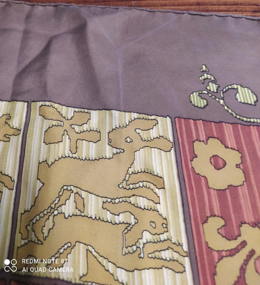 Hermès Carrè foulard hermes Houvari 100% Seta Raro Qualche Difetto Bellissimo - Imagen 4 de 4