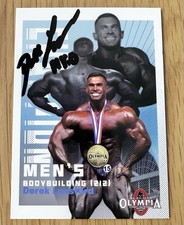 DEREK LUNSFORD SIGNED 2021 MR OLYMPIA CARD RACC TRUSTED BODYBUILDER CHAMPION D