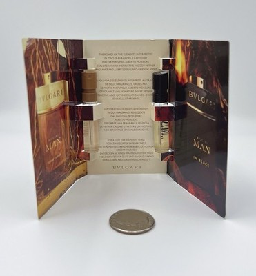 Bvlgari Man Terrae Essence & In Black Duo Set Eau De Parfum 1.5ml x 2 New