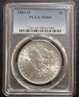 Morgan Silver Dollars 1883-O PCGS MS64 & 1887 PCGS MS65 Uncirculated
