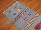 MODERND  ANATOLIA FLATWAVE KILIM GEOMATRIC FISH DESIGND 2.6x6 TURKISH RUG — photo 8