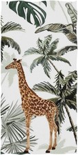 senya Tropical Giraffe Hand Towel Ultra Soft Luxury Towels 30" x 15",