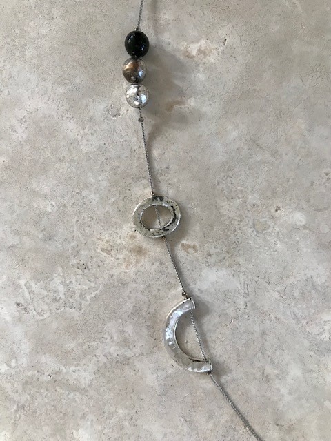 Chico's Boho Silver Tone Statement Necklace Overs… - image 2