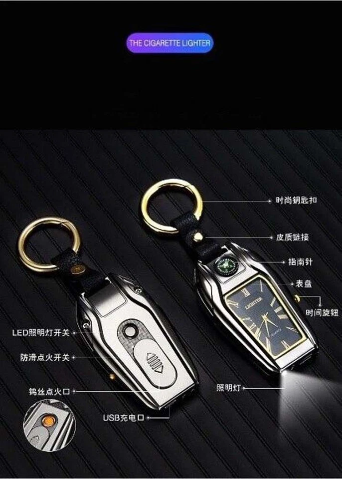 ENCENDEDOR ELECTRÓNICO USB A PRUEBA DE VIENTO, Recargable Doble ARC Plasma Sin Llama - Imagen 3 de 4