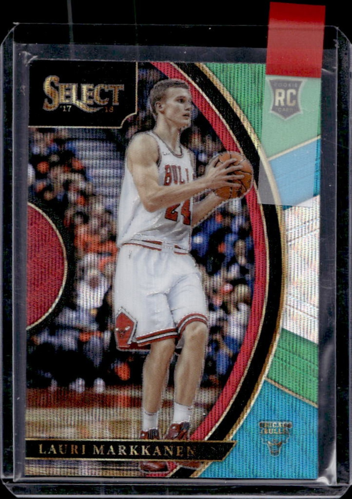 2017-18 Panini Select Lauri Markkanen RC Tri Color Prizm Concourse #8 Bulls
