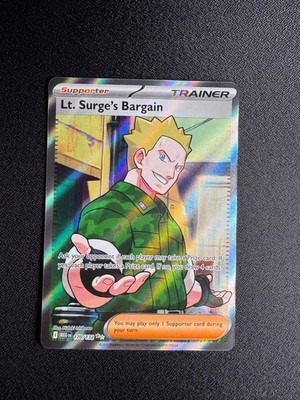 Pokemon Mega Evolution Lt. Surge's Bargain 170/132 Full Art Holo NM