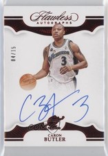 2018-19 Panini Flawless Flawless Auto Ruby 4/15 Caron Butler #FA-CBT Auto 3d3