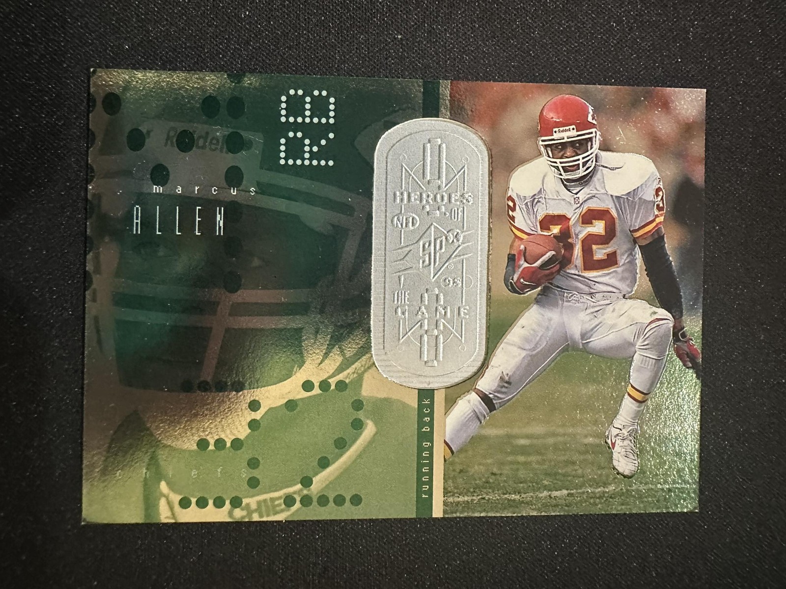 1998 Upper Deck SPX Finite Marcus Allen Heroes of the Game  /1250 Chiefs
