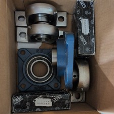 Mix Lot of (7) Cyber Bearings, Hub City, NKB, etc. Pillow Block Bearings See pic