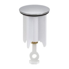 40mm White Bathroom Sink Pop-Up Stopper with Rust Proof Brass Cover and Guide