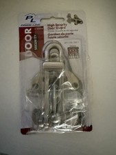 Protector de puerta barra oscilante Prime-Line U 11316 con cerradura auxiliar de alta seguridad, satinado