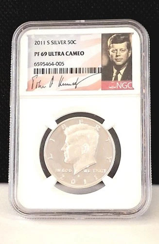 2011-S SILVER PROOF Kennedy Half Dollar NGC PF69 ULTRA CAMEO