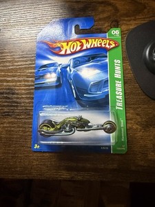 Hot Wheels Treasure Hunts Hammer Sled Motorcycle 1:64 2007 Green Diecast NIB