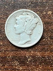 1944 S Mercury silver dime a very fine coin ..plus a surprise