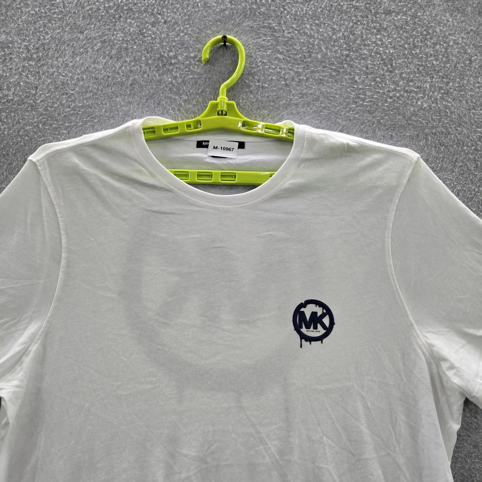 Camisa Michael Kors Hombre XL Blanca Logo MK Manga Corta Foto 4 de 4