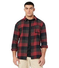 Camisa Quiksilver L28901 Para Hombres Negra Madremosca Franela Manga Larga Talla L