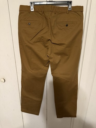 GAP Hose Herren 38x34 dunkelkhaki Essential gerades Bein Slacks Freizeit Schule Arbeit - Bild 3 von 3