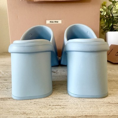 New Miu Miu Soft Mules Blue Size 40, US 10 | eBay