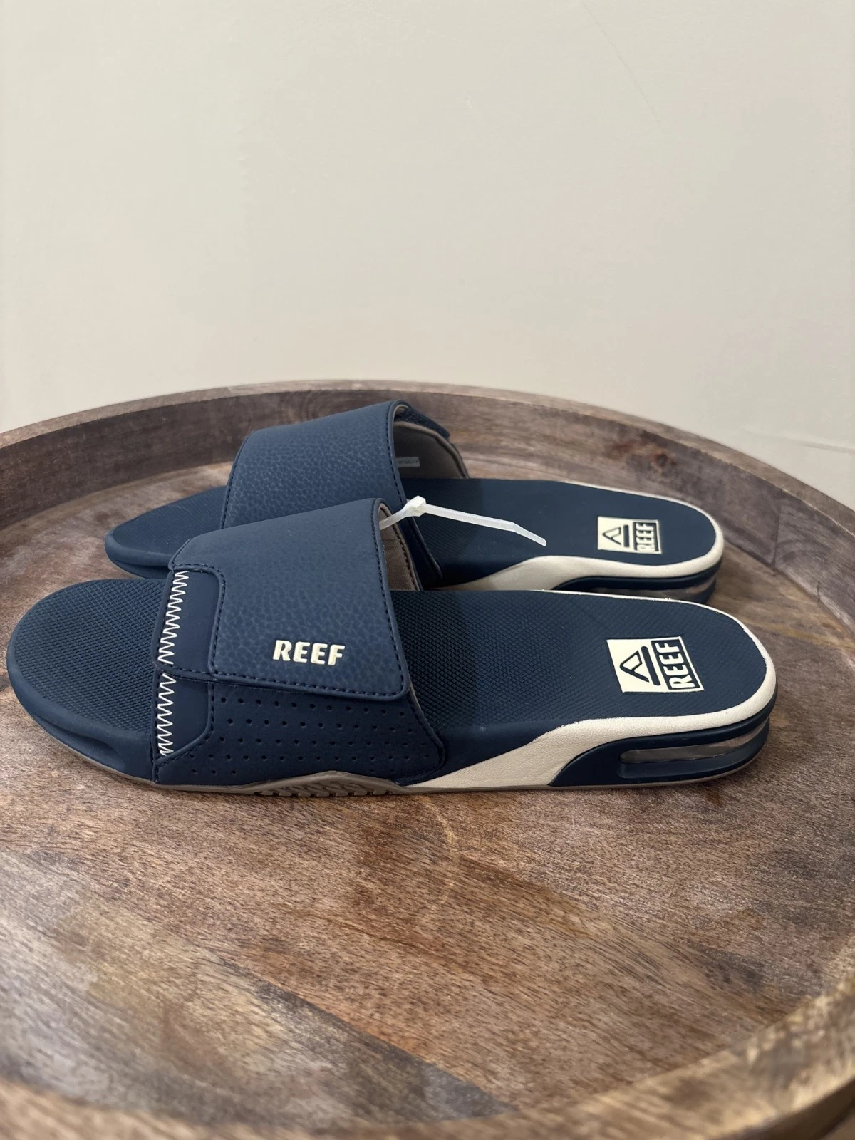 REEF Men's Fanning Slide Navy W/ Bottle Opener Size 9 New