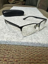 RAY-BAN RB6428 2995 Black Matte Half Rimless Eyeglasses Frame ONLY 54-19-145