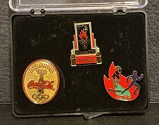 Vintage 1996 Coca-Cola. Atlanta Olympic Label Pins 3 Pin Set