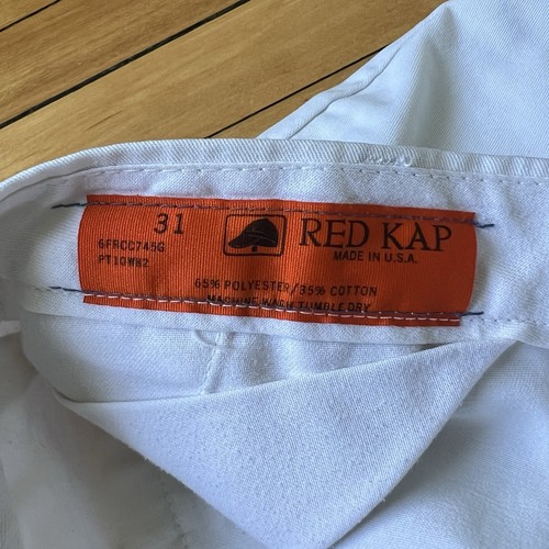 Vintage White Pleated Trousers Straight Leg Pants 80s Men Sz - 31x32 - Picture 3 of 8